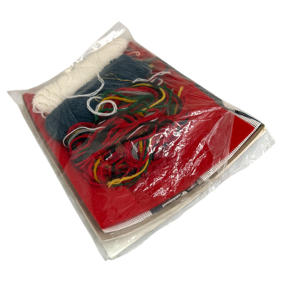 Bucilla Stocking Kit Painted Christmas Needlepoint 60522 Santa Vintage NOS READ - Picture 6 of 6